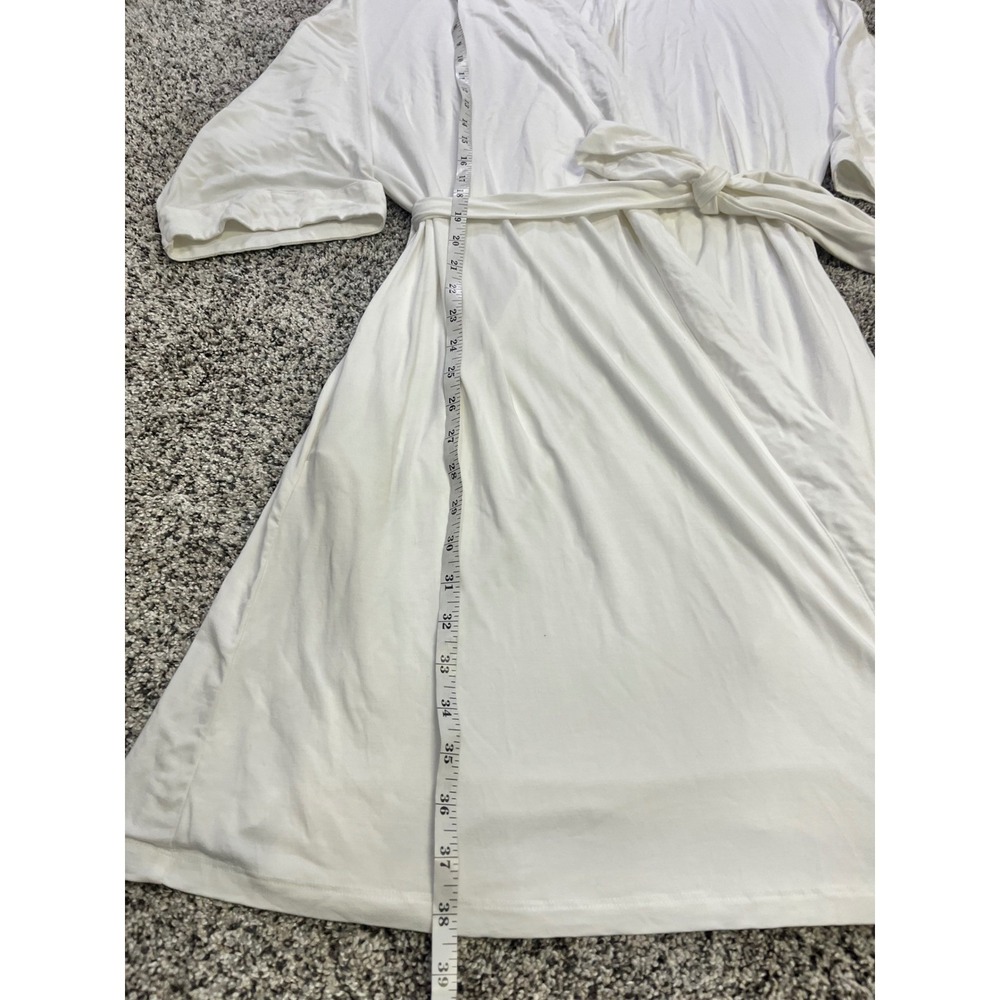Cozy Earth White Bamboo Robe Kimono Style Lounge Sleepwear Size Womens Medium - Picture 5 of 8